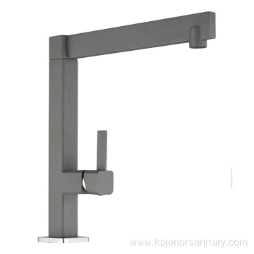 Hot And Cold Spray Paint Grey Kitchen Faucet